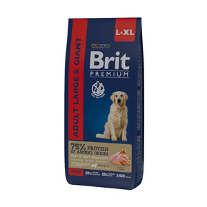 Корм для взрослых собак крупных пород Premium (Премиум) ТМ Brit (Брайт)
