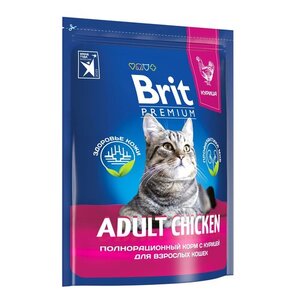 Сухой корм для кошек Brit Premium курица, 2 кг