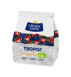 Творог Свежее Завтра обезжиренный 1,8% БЗМЖ