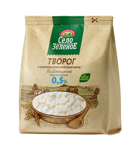 Творог Село Зеленое обезжиренный БЗМЖ