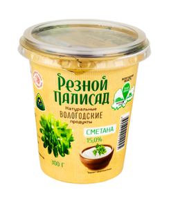 Сметана Резной палисад 15% БЗМЖ