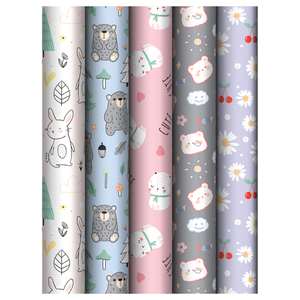 Бумага упаковочная Meshu Cute Friends глянцевая 70 x 100 см