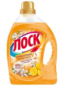 Гель для стирки цветного и белого белья «Лоск» Ароматирапия Цветок апельсина и бергамот, 2,19 л (30 стирок)