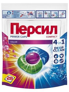Капсулы для стирки «Персил» 4in1 Color для цветного белья, 28 капсул