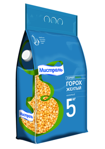 Горох Мистраль желтый колотый