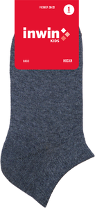 Носки детские Inwin синий меланж, низкие, р14-22