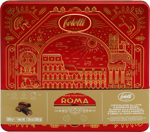 Конфеты ассорти Feletti Grand Tour Roma из молочного и темного шоколада с начинкой