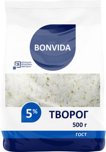Творог Bonvida рассыпчатый 5% бзмж