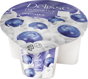 Творожное зерно в сливках Delisse Черника 5%