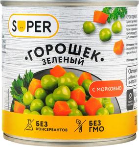 Зеленый горошек Super с морковью