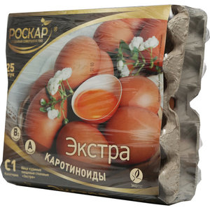 Яйца куриные «Роскар» Экстра С1 коричневое, 25 шт