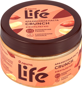 Паста арахисовая Лента Life Crunch