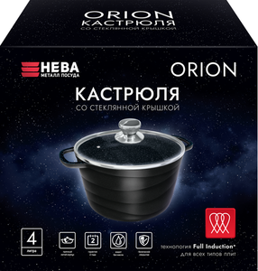 Кастрюля Нева Металл Посуда Orion, 4000 мл