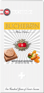 Шоколад молочный Bucheron с изюмом и орехом