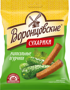 Сухарики Воронцовские со вкусом малосольных огурчиков