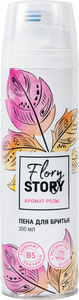 Пена для бритья Flory Story роза и пантенол