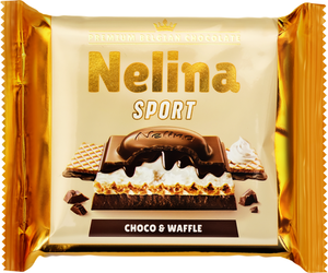 Шоколад молочный Nelina Sport фундук и вафли