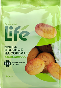 Печенье овсяное Лента Life на сорбите