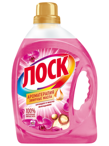 Гель для стирки «Лоск» Ароматерапия Орхидея и Масло Макадамии для цветного и белого белья, 2,19 л (30 стирок)