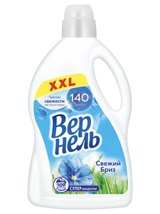 Кондиционер ополаскиватель для стирки белья «Вернель» Свежий бриз, 2,73 л (109 стирок)