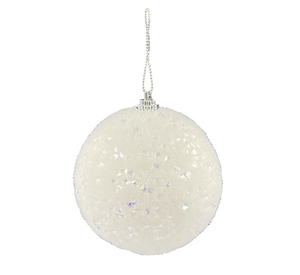 Шар ChristmasDeLuxe белый, 8 см