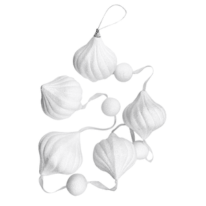 Гирлянда из шаров-луковиц ChristmasDeLuxe белая, 116 см