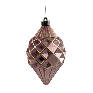 Шар Christmasdeluxe капля розовый, 10 см