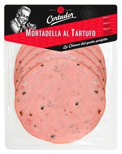 Колбаса вареная Кортадор Мортадела Тартюф нарезка