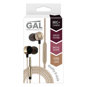 Наушники Gal HMP-880 с микрофоном бежевые