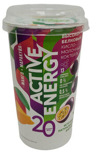 Напиток кисломолочный Active energy манго-маракуйя