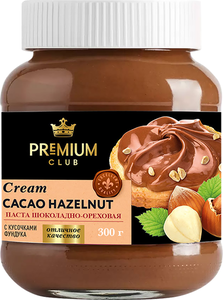 Паста шоколадно-ореховая Premium Club с кусочками фундука