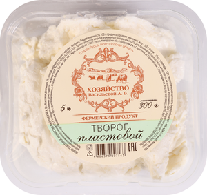 Творог пластовой Хозяйство Васильевой А.В. 5%