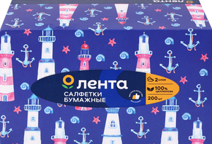 Салфетки бумажные Лента, 200 шт