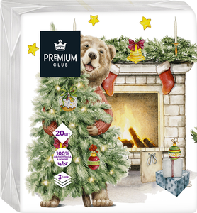 Салфетки Premium Club у камина, 20 штук