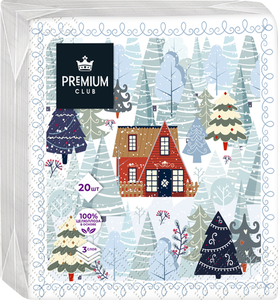 Салфетки Premium Club деревенька, 20 штук