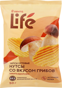 Чипсы нутовые Лента Life со грибным вкусом