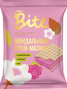 Вафли Take A Bite Малина - миндальный крем