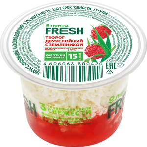 Творог Лента Fresh с земляникой 3,2%