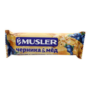 Батончик мюсли черника и мед ТМ Musler (Мюслер)
