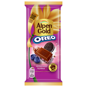 Шоколад молочный Alpen Gold Oreo Черничная поляна, 85 г