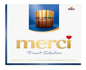 Шоколадные конфеты Merci (Мерси) Ассорти из молочного шоколада, в ассортименте ТМ Storck (Шторк)