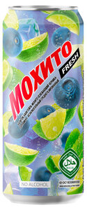 Напиток сокосодержащий «Мохито» Fresh газированный черника голубика, 450 мл