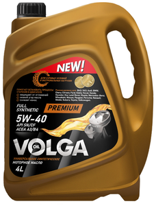 Масло моторное Volga-Oil Premium A3/B4 SN/CF 5W-40, 4 л