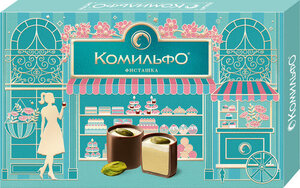 Конфеты шоколадные с двухслойной начинкой Фисташка ТМ Комильфо