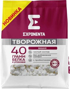 Продукт кисломолочный творожный Exponenta Вишня 0%