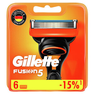 Сменные кассеты Gillette Fusion5, 6 шт