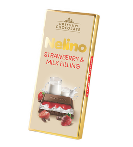Шоколад Nelino Excellence молочный с клубникой и молочной начинкой
