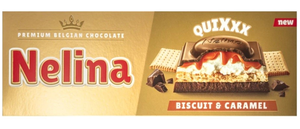 Шоколад Nelino Quixxx молочный с орехом, карамелью, печеньем и молочной начинкой