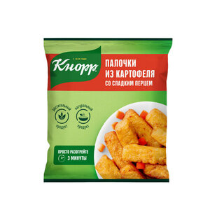 Палочки из картофеля «Кнорр» жареные со сладким перцем замороженные, 400 г