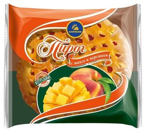 Сдоба Каравай Пирог с манго и персиком